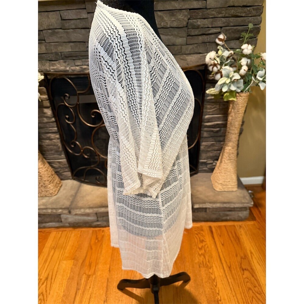 Jordan Taylor Cover Up Womens Size L White Lace Kaftan Beach Resort - Picture 4 of 5